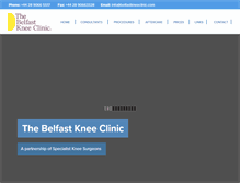 Tablet Screenshot of belfastkneeclinic.com